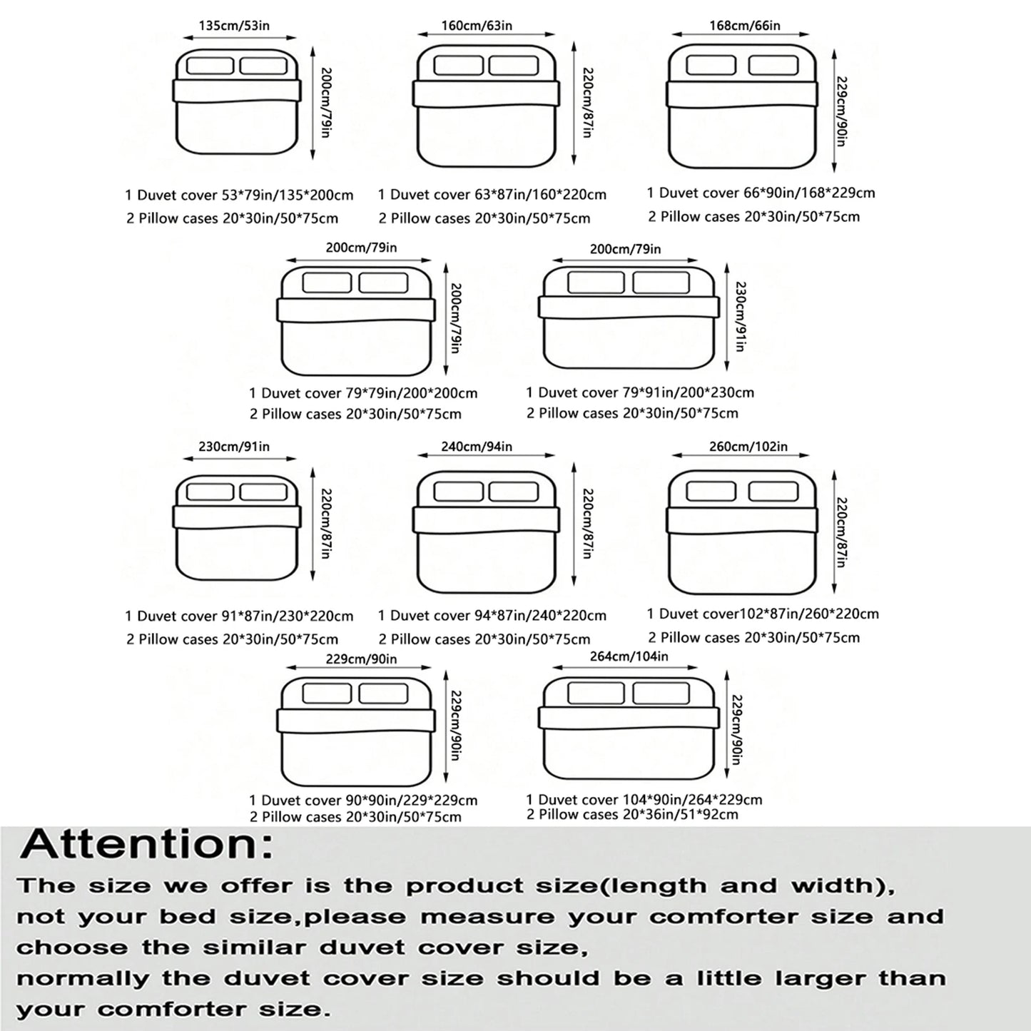 Parure Housse de Couette en Satin