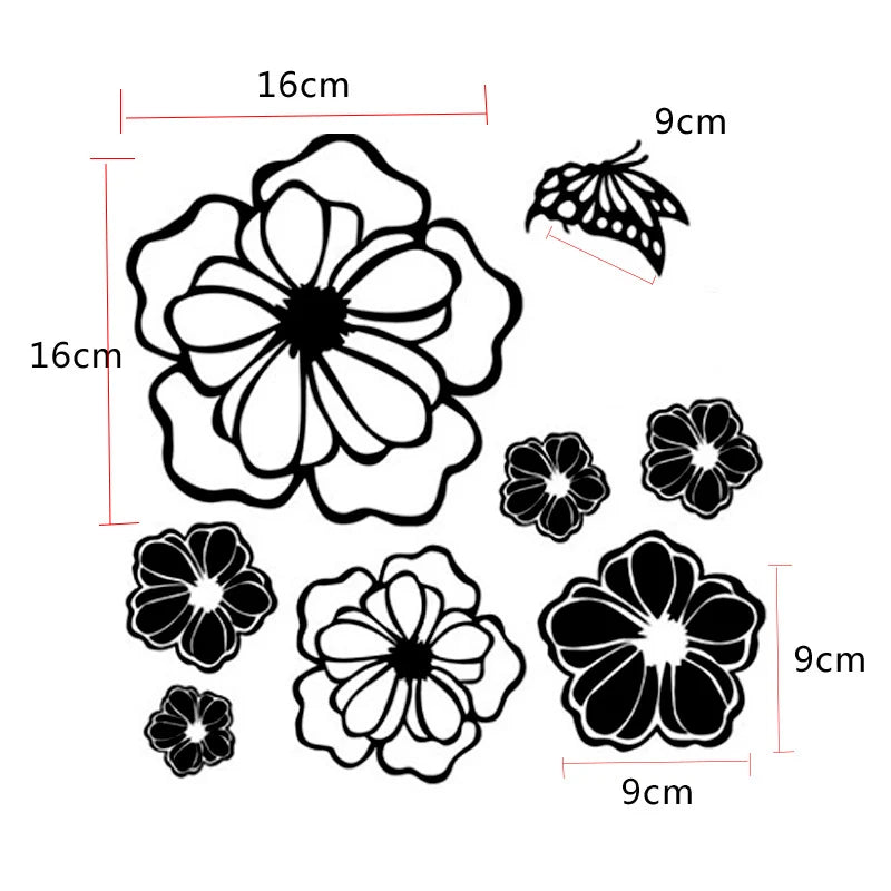 Autocollant Mural Fleur 3D
