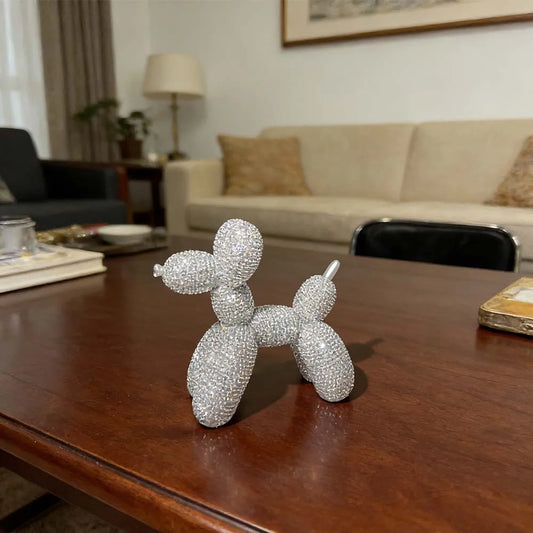 Chien Ballon Doré et Argenté