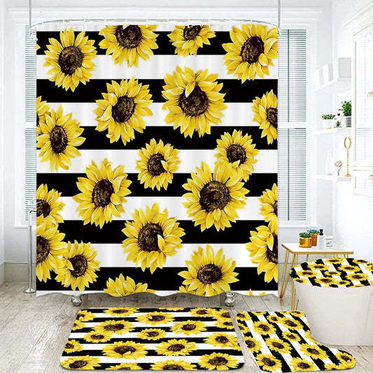 Rideau de Douche en Tissu Fleur