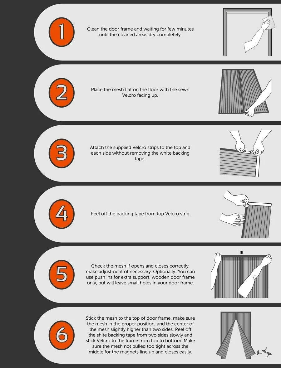 Rideaux de Porte Anti-Moustique
