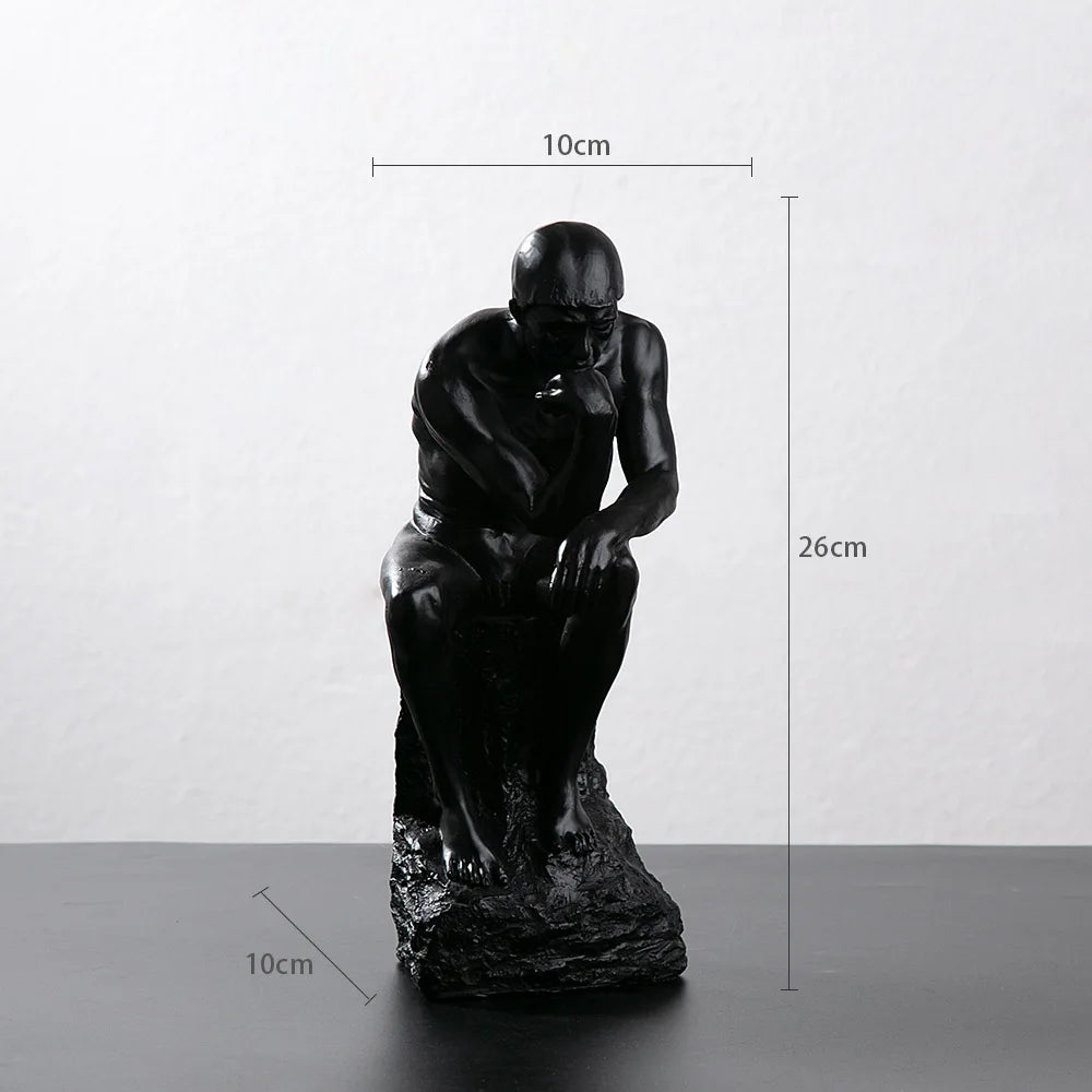 Statue de penseur en résine