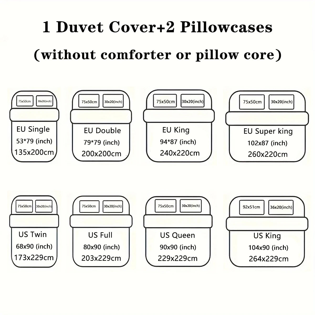 Parure Housse de Couette Imprimé Me and You