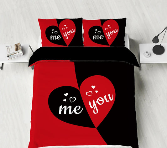 Parure Housse de Couette Imprimé Me and You