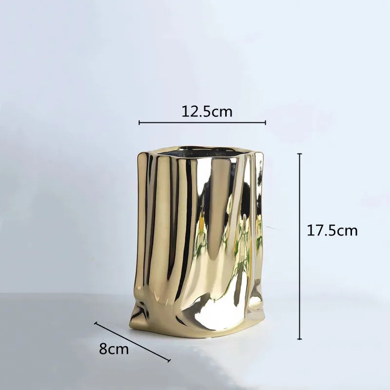 Vase en Céramique en forme de sac