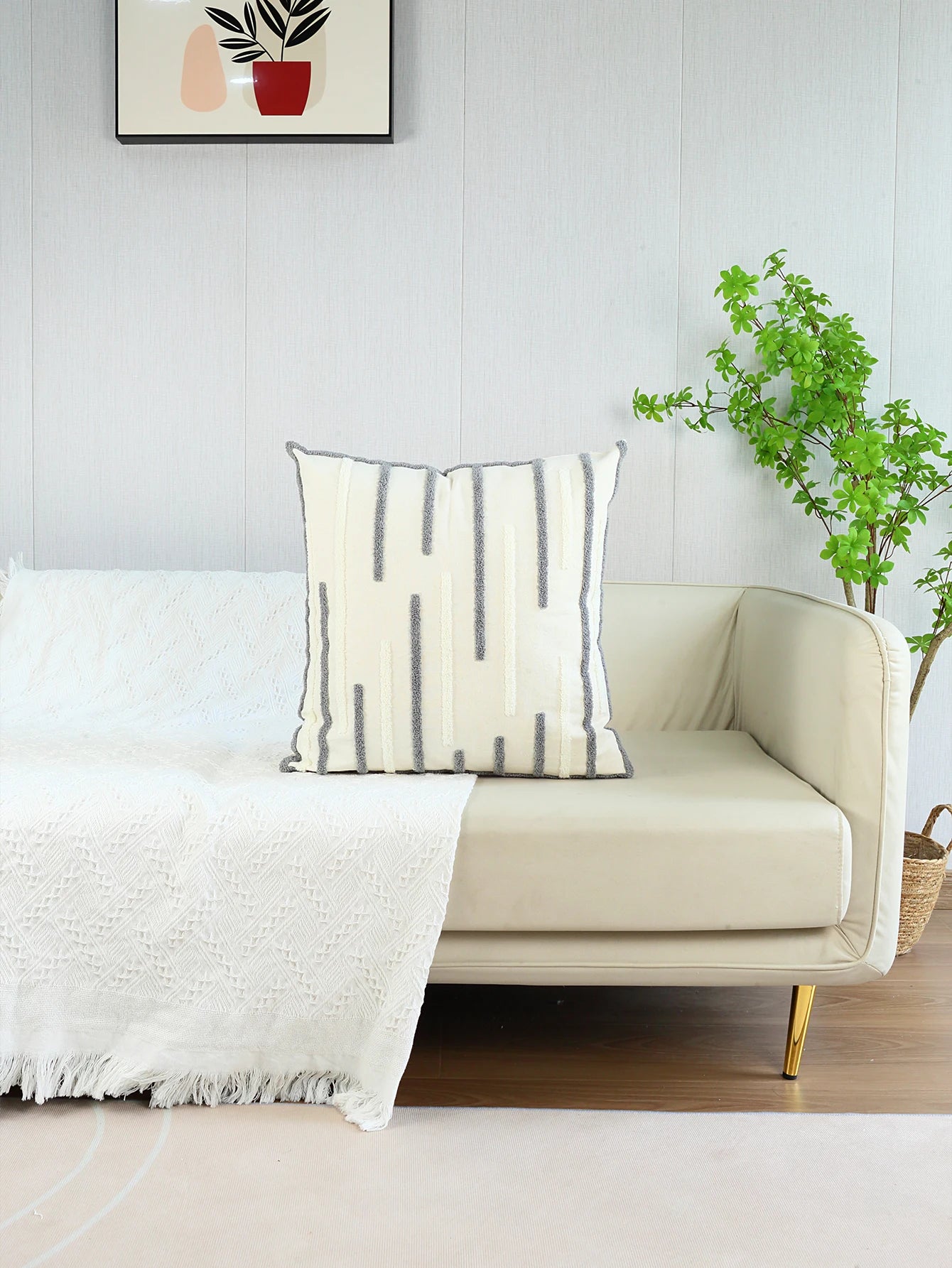 Housse de Coussin en Coton