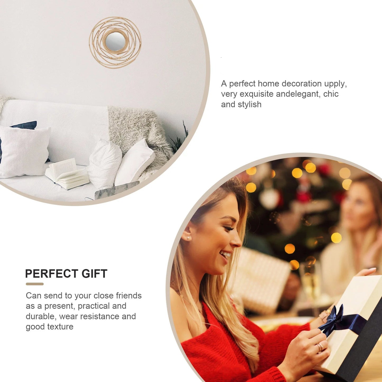 Miroir Décoratif Mural Style Bohème