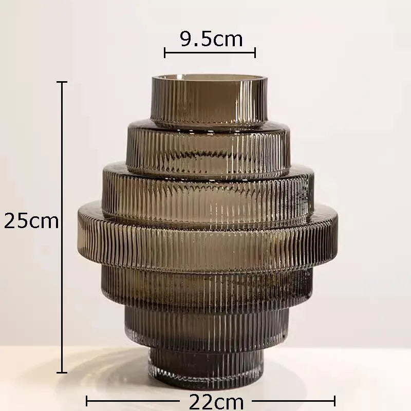 Vase en Verre Ambré