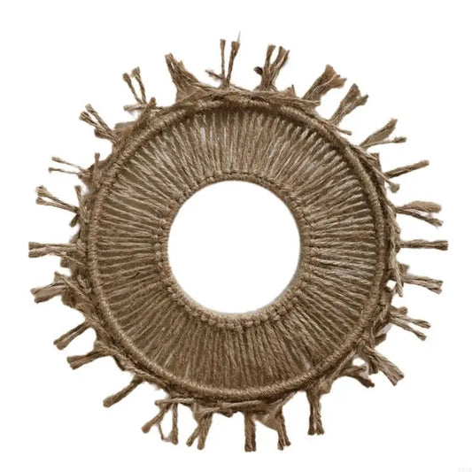 Miroir Mural Rond en Macramé
