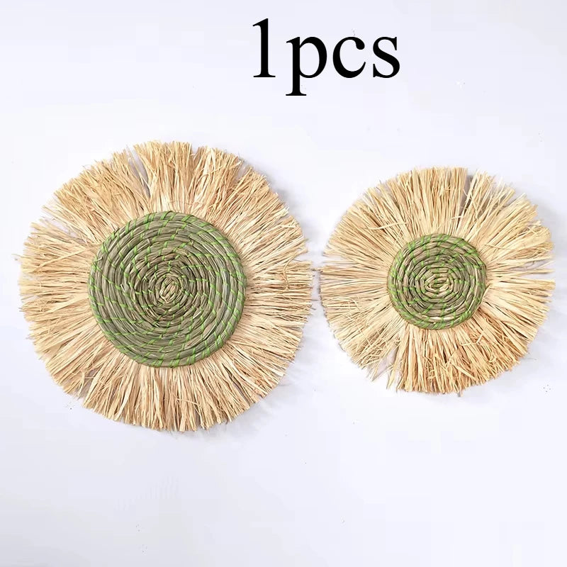 Décorations murales en paille