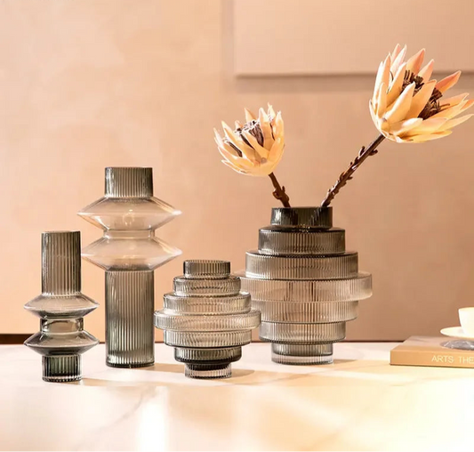 Vase en Verre Ambré