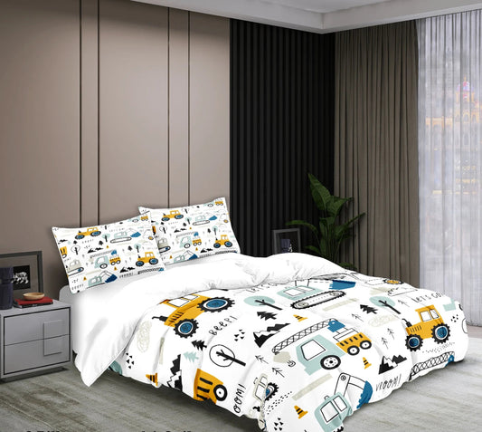 Parure Housse de Couette Motif Voiture