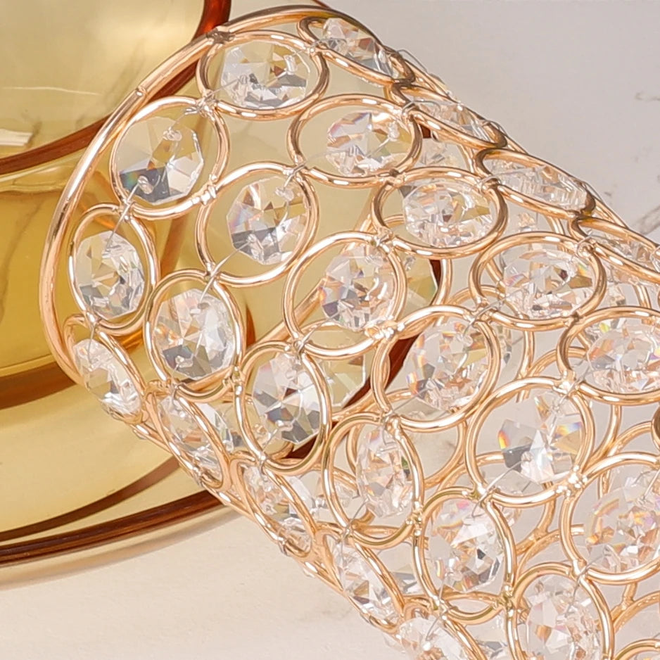 Vase en Cristal Doré