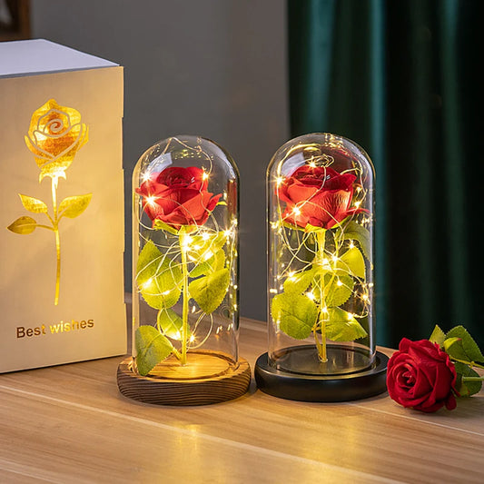 Fleur Artificielle Rose Led