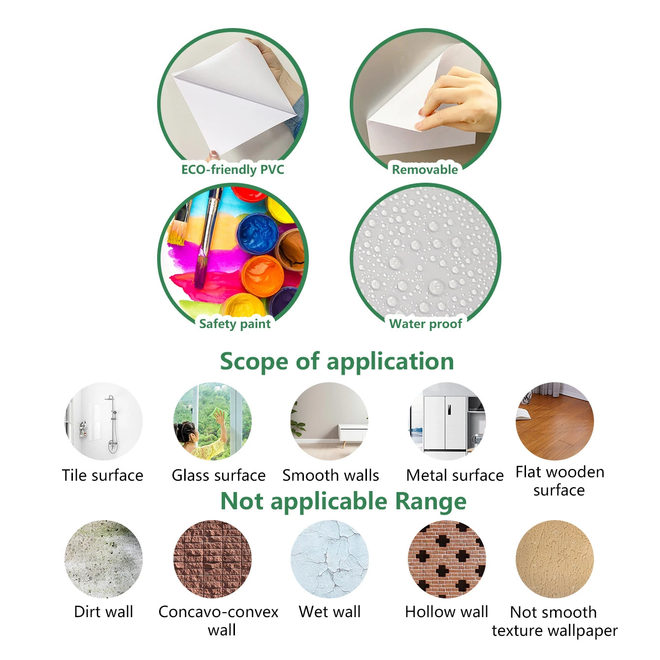 Revêtement Autocollant Mur et sol Imperméable