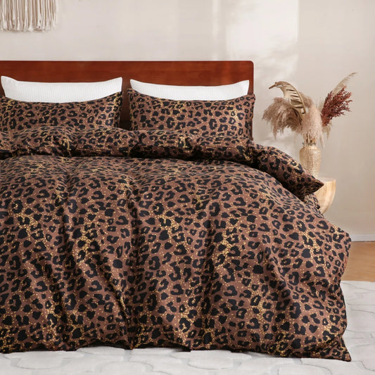 Parure Housse de Couette imprimée Léopard