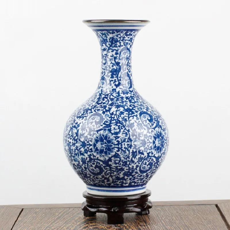 Vase en Porcelaine Bleue et Blanche