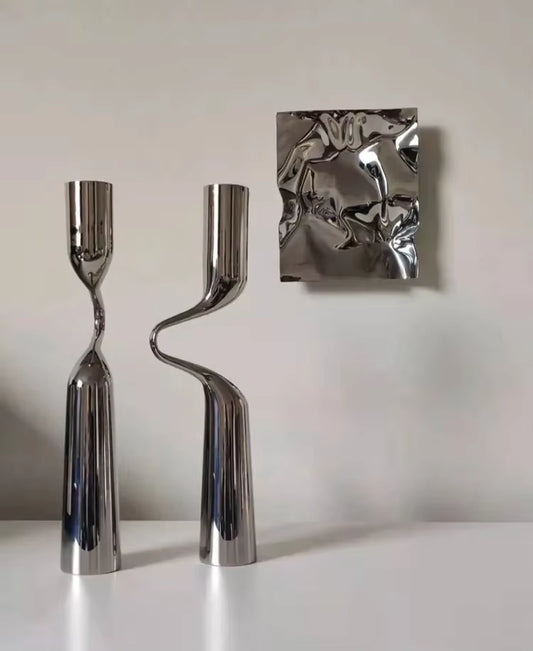 Bougeoir en Métal à double tête