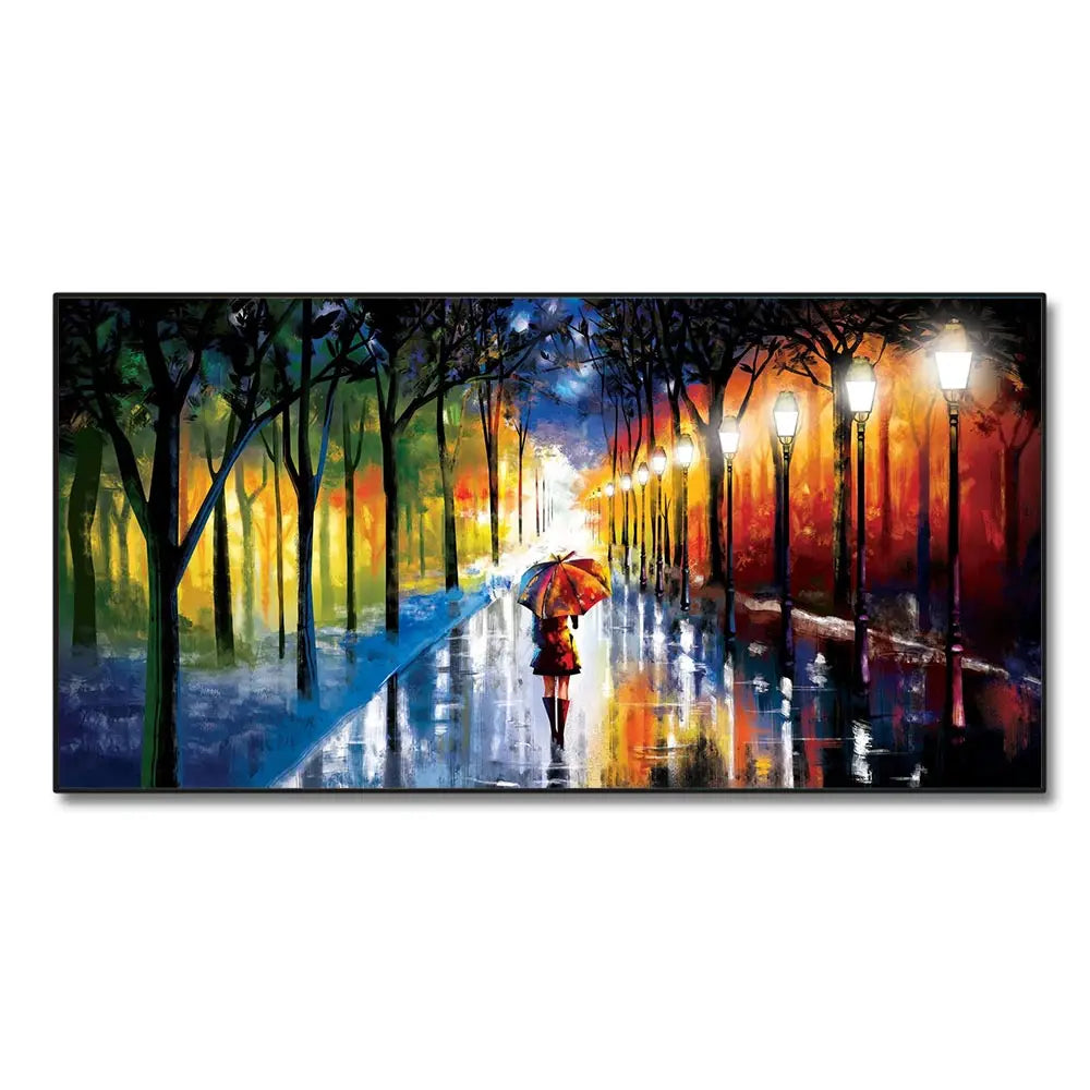 Tableau Moderne Peinture Abstraite Colorée Fleur