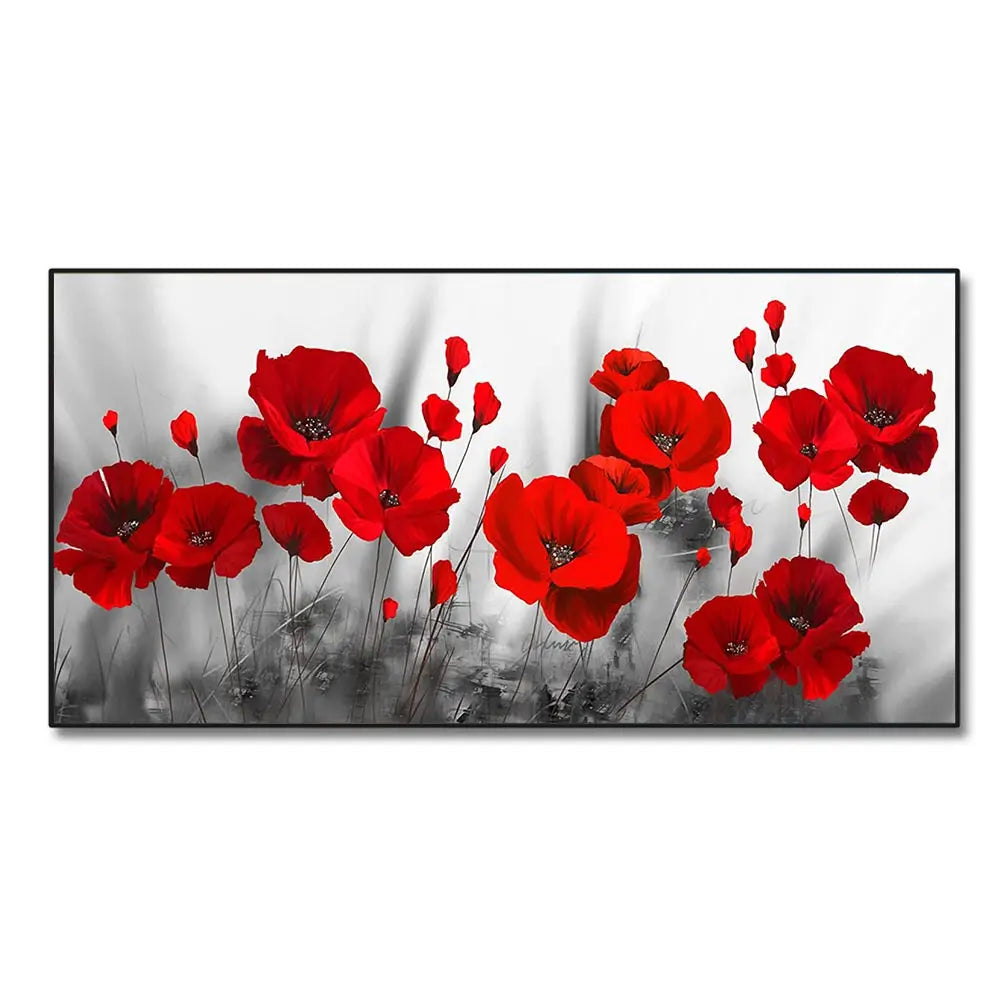 Tableau Moderne Peinture Abstraite Colorée Fleur