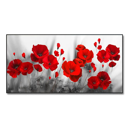 Tableau Moderne Peinture Abstraite Colorée Fleur