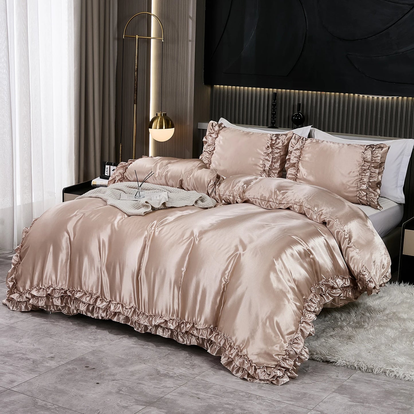 Parure Housse de Couette en Satin