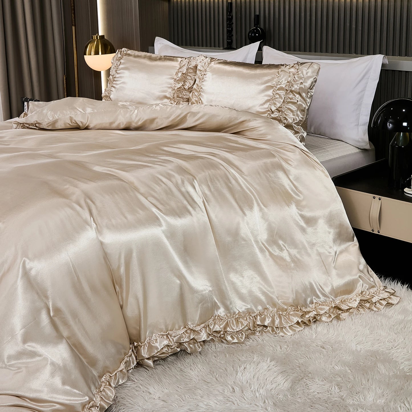 Parure Housse de Couette en Satin