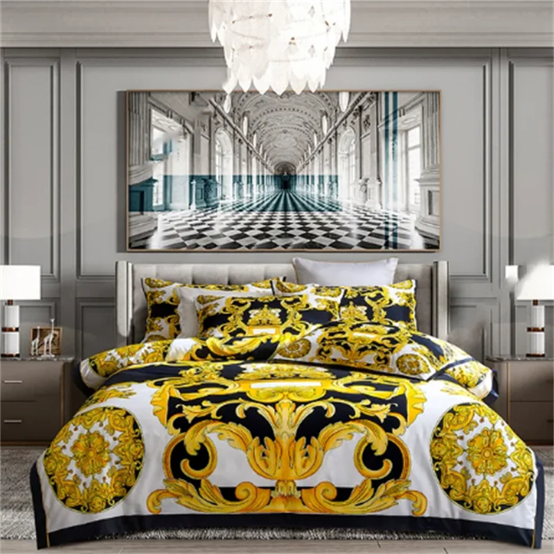 Housse de Couette Parure en Coton