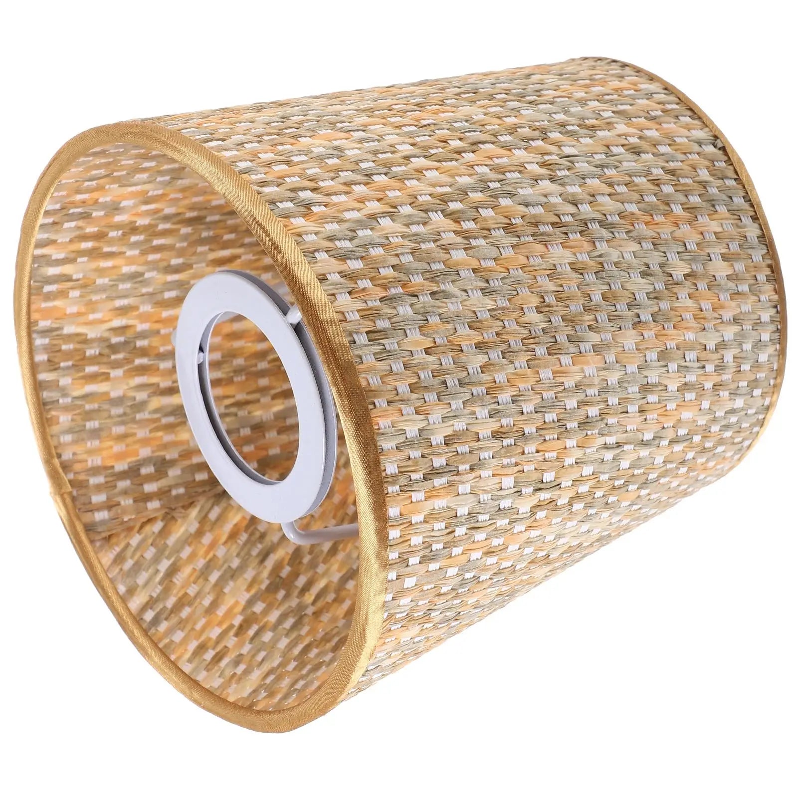 Abat-jour en cône tissé et tissu coloré – accessoire décoratif lumineux pour plafonds, sols ou fermes au style bohème et chaleureux  Décoration intérieure
