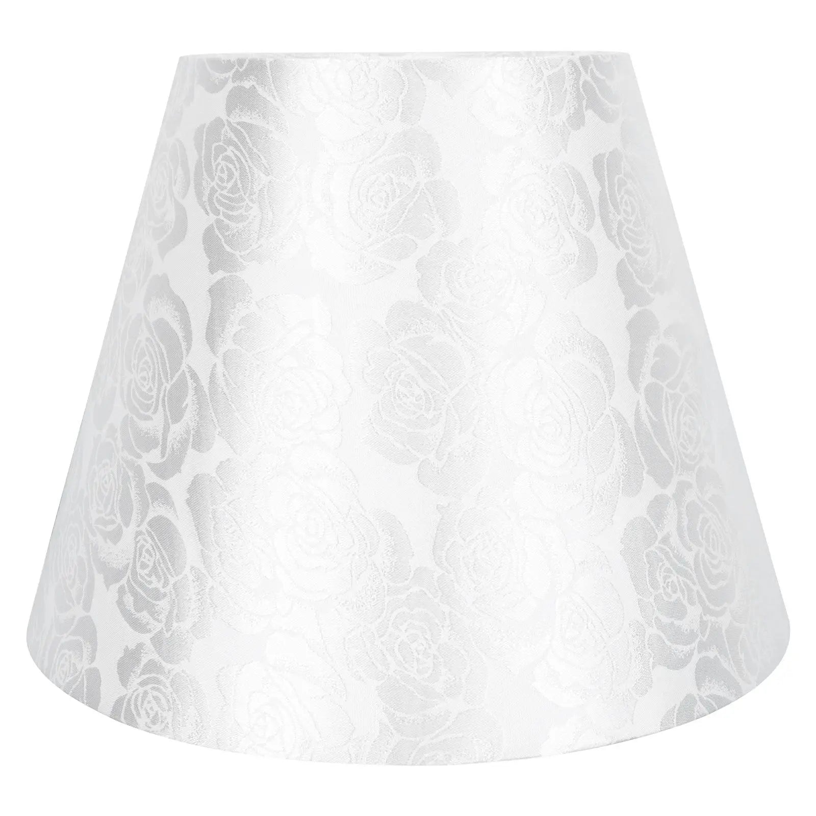 Abat-jour rétro en tissu jacquard brodé posé sur lampe de table avec déco vintage élégante - Décoration intérieure