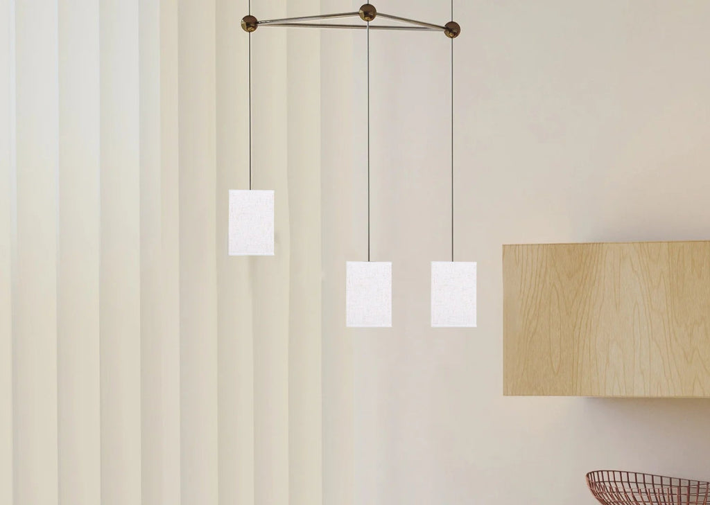 Abat-jours rectangulaires en lin naturel – accessoires décoratifs pour lampe de sol, chevet ou plafond, ambiance douce et élégante Décoration intérieure