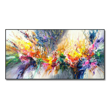 Tableau Moderne Peinture Abstraite Colorée Fleur