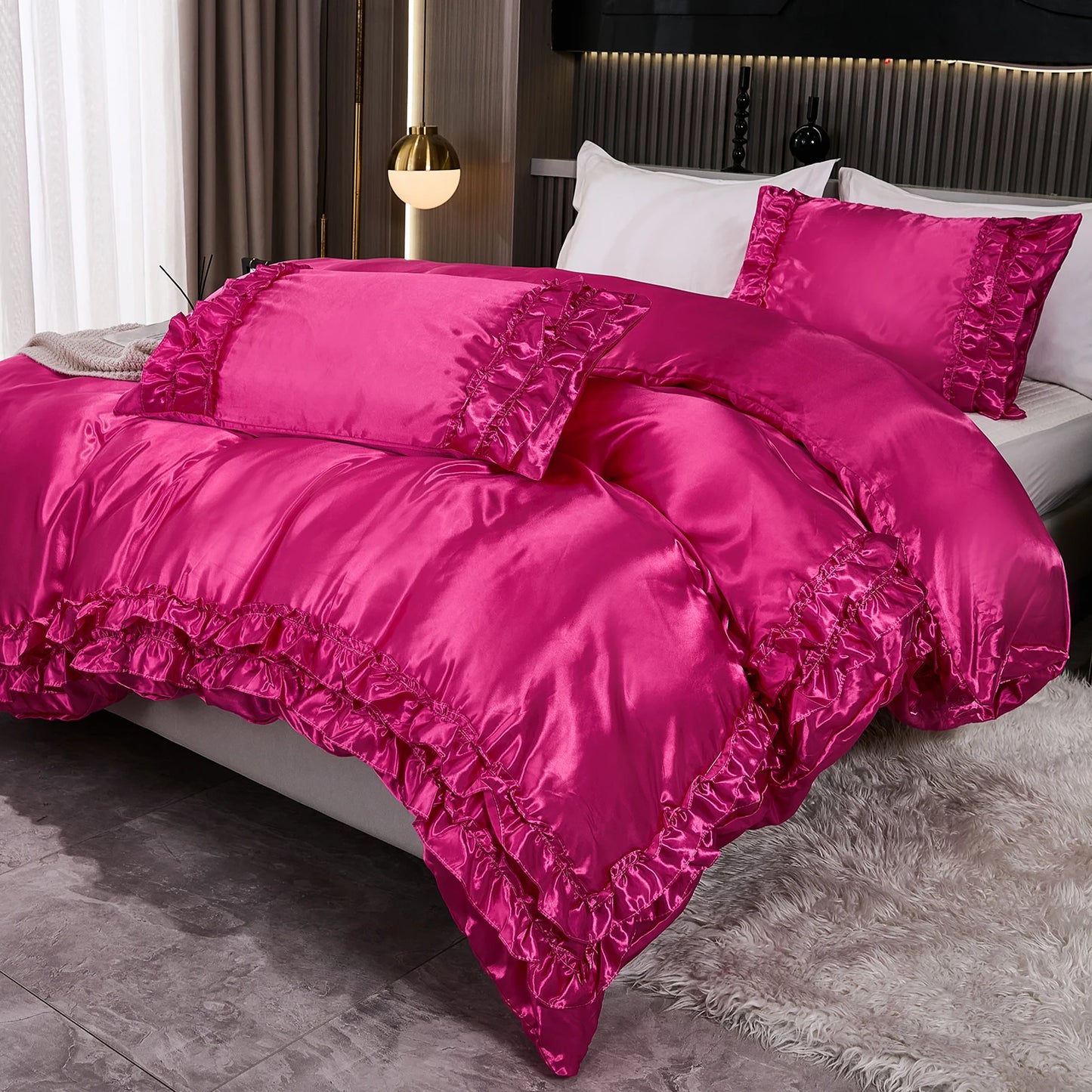 Parure Housse de Couette en Satin
