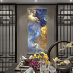 Affiche murale abstraite sur toile, paysage bleu irréel avec effet peinture à l’huile, décoration artistique moderne pour salon ou chambre contemporaine - Décoration intérieure