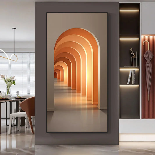 Affiche murale d’architecture moderne – impression sur toile sans cadre – décoration élégante pour couloir d’entrée ou porche - Décoration intérieure