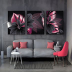 Affiche nordique abstraite de plante noire et dorée – impression sur toile moderne sans cadre – décoration murale élégante pour salon ou maison - Décoration intérieure