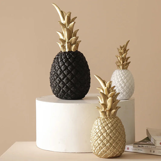 Ananas décoratif fait main en résine pour décoration intérieure, bureau ou cadeau original