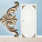 Applique sculptée en bois autocollante pour décoration intérieure
