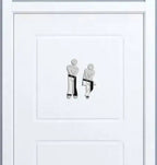 Autocollant  motif homme et femme, déco mignonne pour salle de bain, effet miroir charmant - Décoration intérieure
