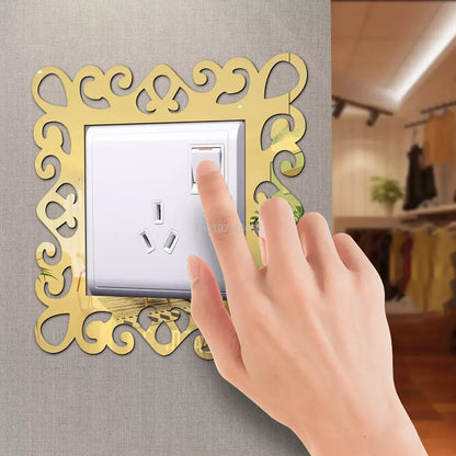 Autocollant mural 3D décoratif – design créatif pour interrupteur, miroir, mur et cadre photo - Décoration intérieure