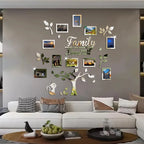 Autocollant mural 3D en acrylique pour cadre photo familial – décoration murale élégante pour salon et chambre - Décoration intérieure
