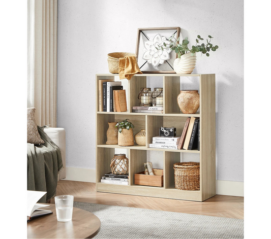 Bibliothèque 8 compartiments ouverts modulable horizontale ou verticale. Décoration intérieure