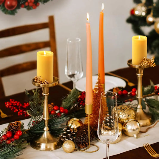 Bougie pilier en cire d’abeille sans fumée, longue combustion, disponible en 1, 3 ou 5 pièces pour maison, fête et prière. Décoration intérieure