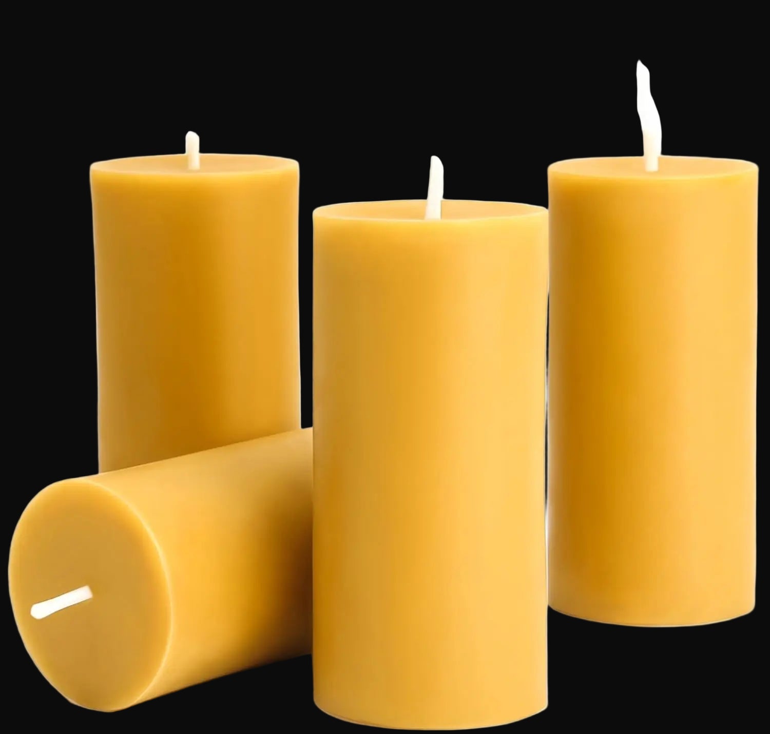 Bougie pilier en cire d’abeille sans fumée, longue combustion, disponible en 1, 3 ou 5 pièces pour maison, fête et prière