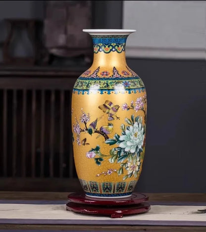 Céramique de Jingdezhen émaillée, vase chinois coloré - Décoration intérieure