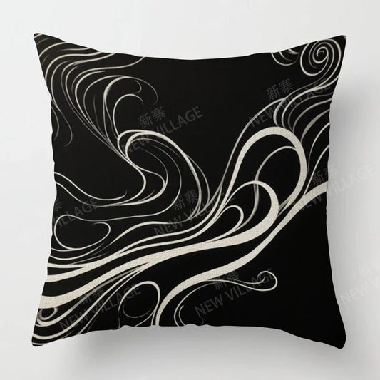 Coussin décoratif moderne style bohème, housse en tissu doux, tailles 60×60, 50×50, 45×45 cm, déco chaleureuse pour salon ou maison - Décoration intérieure