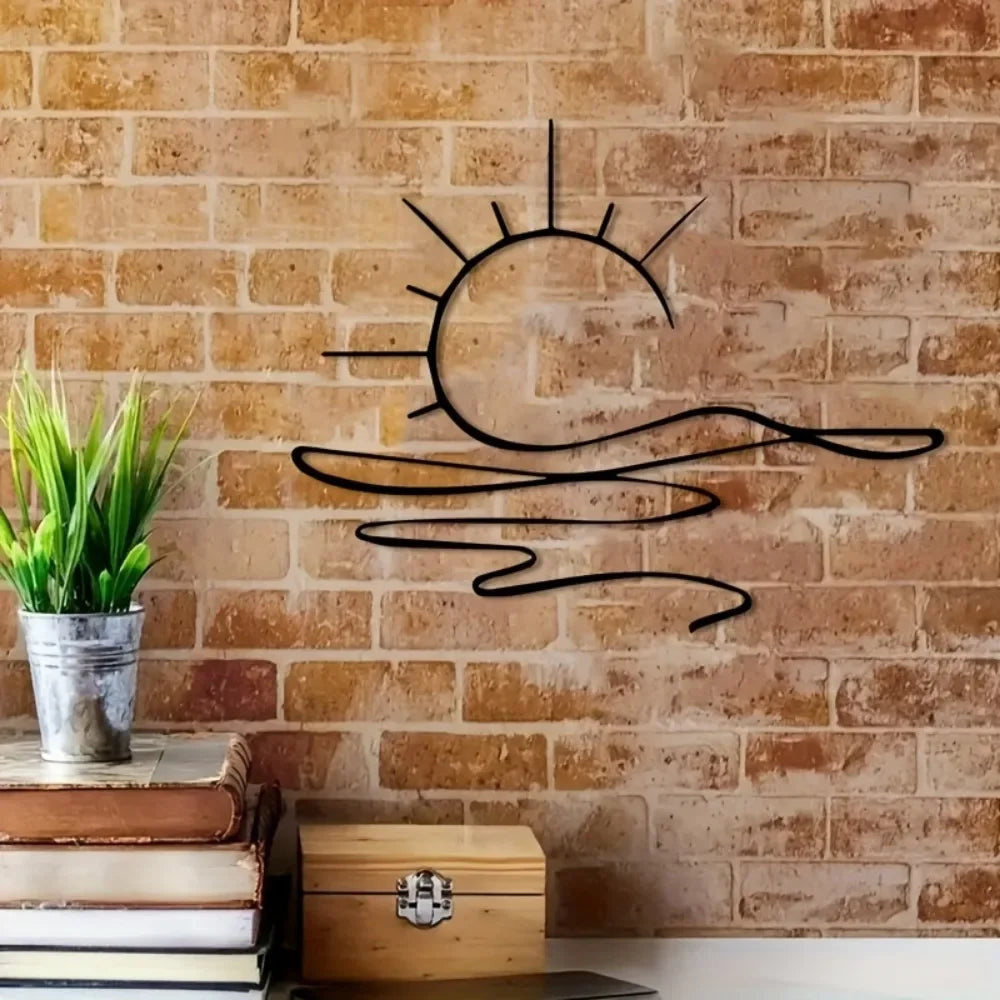 Décoration murale Soleil en métal pour intérieur moderne
