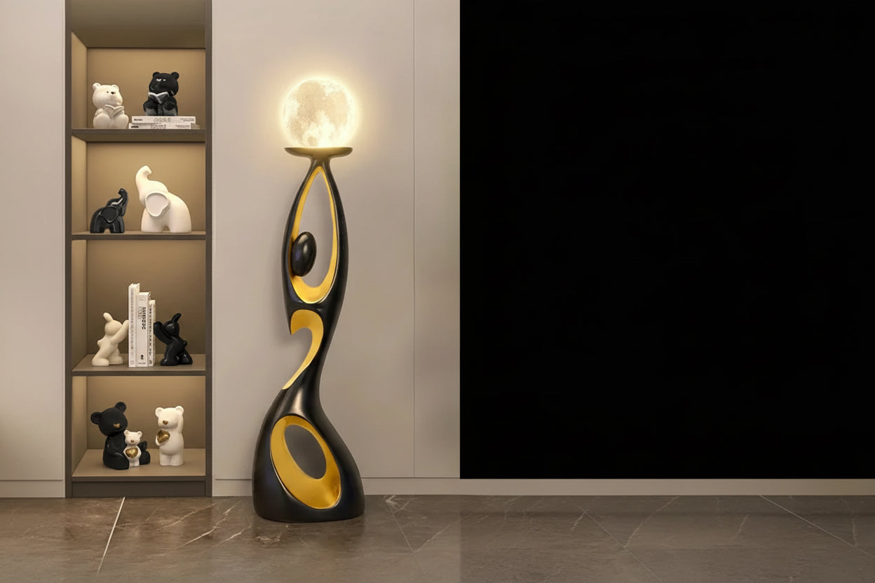 Figurine de danse abstraite nordique en résine, décoration intérieure moderne et luxueuse pour salon et porche. Décoration intérieure