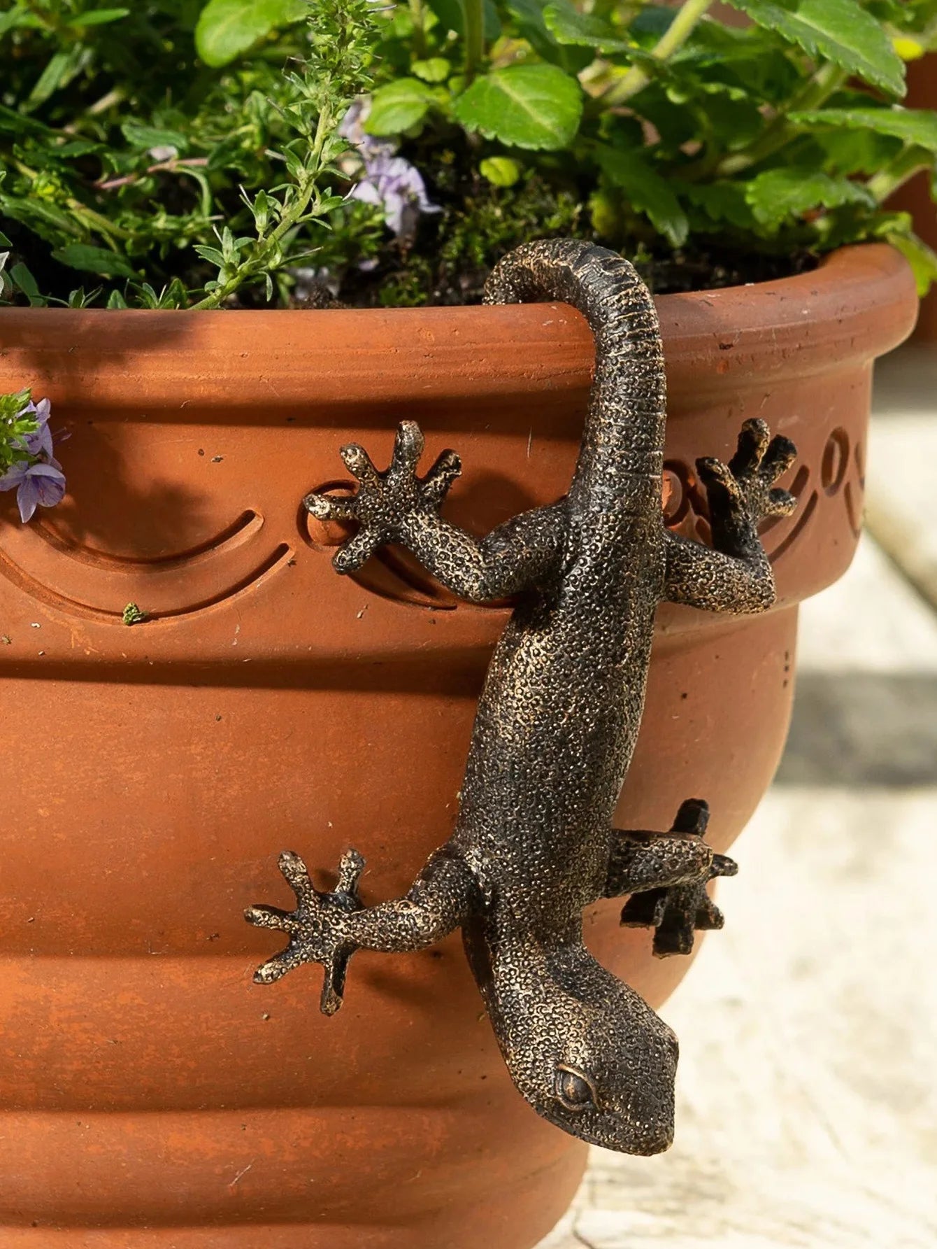 Figurine lézard 3D en résine pour décoration intérieure et extérieure
