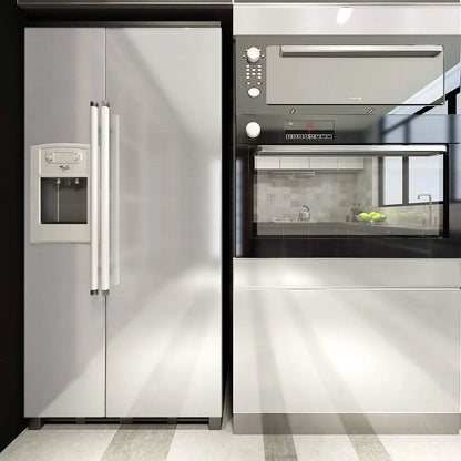 Film vinyle nickel brossé auto‑adhésif, effet acier inox, rouleau 40/60 cm pour décoration cuisine, meubles et voiture. Décoration intérieure